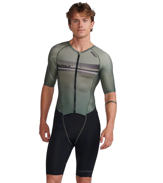 2XU Men's Aero Sleeved Trisuit - Alpine/Periscope