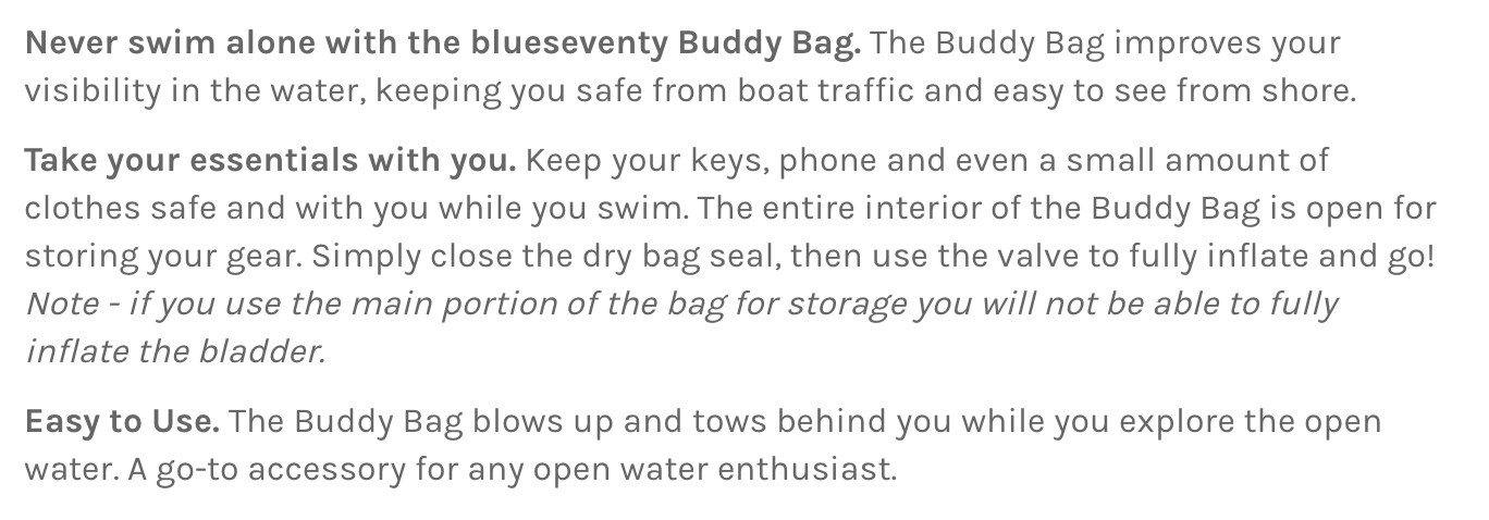 Blueseventy Buddy Bag / Swim Buoy