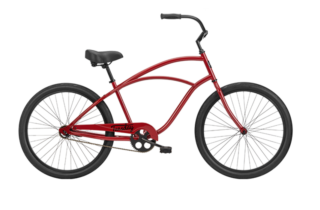 Tuesday Cycles June 1 26" Cruiser - Deep Red 2021