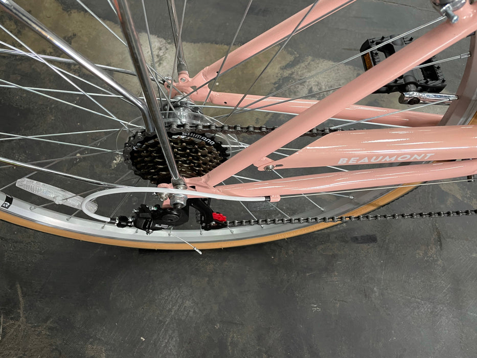 Retrospec Beaumont 7-Speed Step-Thru City Bike - Blush Pink 2022
