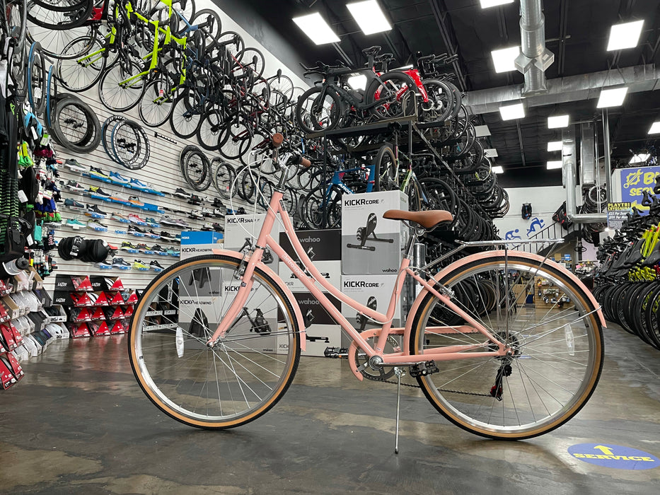 Retrospec Beaumont 7-Speed Step-Thru City Bike - Blush Pink 2022