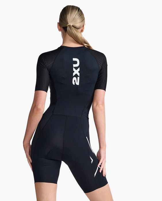 2XU Women's Aero Sleeved Trisuit - Black